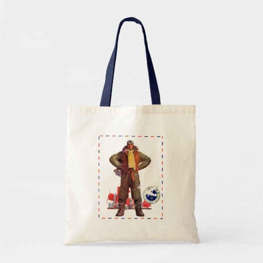 Airmail Pilot Tote Bag (Voorkant)