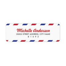 Airmail Return Address Labels