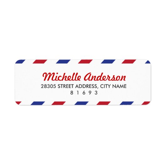 Airmail Return Address Labels (Voorkant)