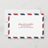 Airmail RSVP-kaart RSVP Kaartje (Achterkant)
