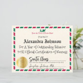 Airmail Santa Claus Nice Certificaat (Staand voorkant)