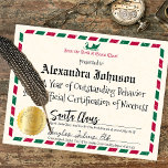 Airmail Santa Claus Nice Certificaat<br><div class="desc">Stuur een speciaal kind een speciaal certificaat van Santa! Combineer met bijpassende Santa letters en "sleigh mail" enveloppen een perfecte touch. U kunt uw persoonlijke tekst direct intypen.</div>