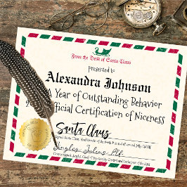 Airmail Santa Claus Nice Certificaat