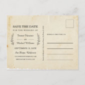  Airmail Stamps Typografie sparen de Datum Uitnodiging Briefkaart (Achterkant)