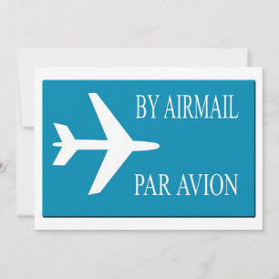Airmail sticker, effect