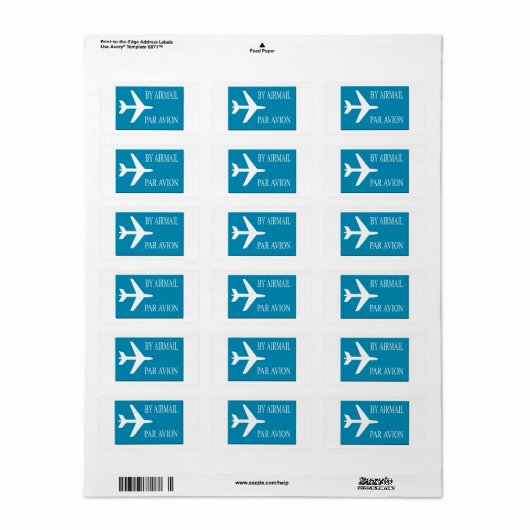 Airmail sticker, effect etiket (Full Sheet)