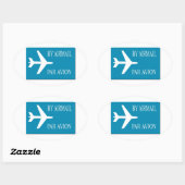 Airmail sticker, effect ovale sticker (Vel)