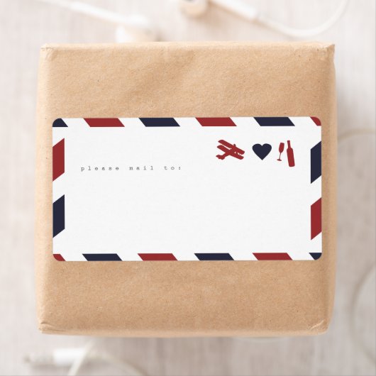 Airmail Sticker Labels - Reis, Liefde, Celebrate! (Insitu)