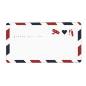 Airmail Sticker Labels - Reis, Liefde, Celebrate! (Voorkant)