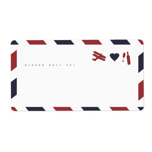 Airmail Sticker Labels - Reis, Liefde, Celebrate! (Voorkant)