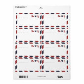 Airmail Sticker Labels - Reis, Liefde, Celebrate! (Full Sheet)