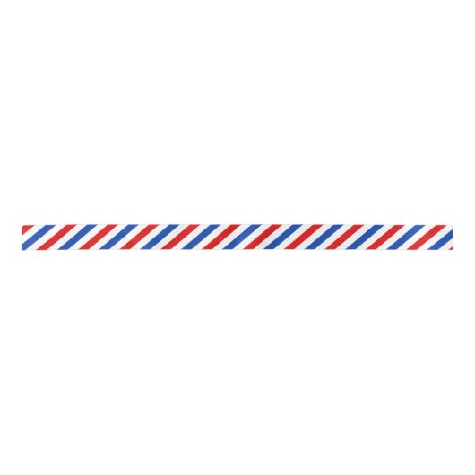 Airmail Stripe Patroon Satijnen Lint (Voorkant)