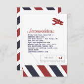 Airmail Travel and Hotel Insert Card Informatiekaartje (Voorkant / Achterkant)