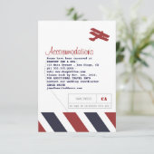 Airmail Travel and Hotel Insert Card Informatiekaartje (Staand voorkant)