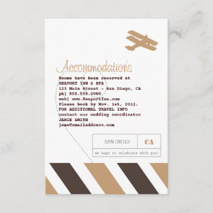 Airmail Travel and Hotel Insert Card Informatiekaartje