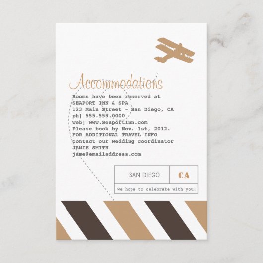 Airmail Travel Information Insert Card Informatiekaartje (Voorkant)