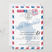 Airmail uit Kaapstad Zuid-Afrika sparen de datum Save The Date (Voorkant)