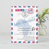 Airmail uit Kaapstad Zuid-Afrika sparen de datum Save The Date (Staand voorkant)