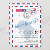 Airmail uit Kaapstad Zuid-Afrika sparen de datum Save The Date (Voorkant / Achterkant)