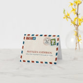  Airmail Verjaardag Plaats kaart (Gele Bloem)