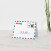 Airmail Wedding Bedankt (Voorkant)