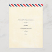 Airmail Wedding Insert Informatiekaartje (Achterkant)