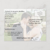  Airmail Wedding RSVP met foto Uitnodiging Briefkaart (Achterkant)