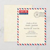 Airmail Wedding Save the Date (Voorkant / Achterkant)