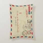 Airmail Wedding Travel Thema Decoratief Kussen (Voorkant(Verticaal))