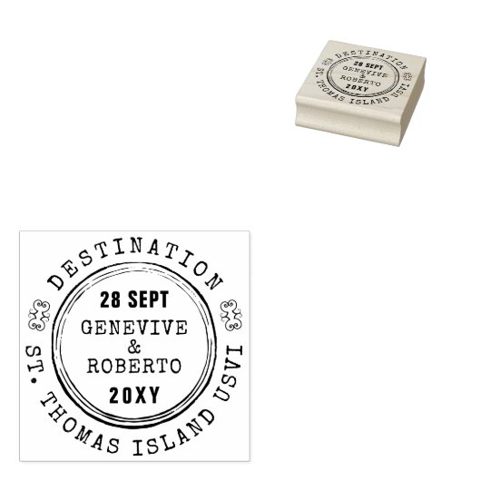 Airmailstijl bestemmingweddenschap  paspoort rubberstempel (Gestempeld)