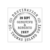 Airmailstijl bestemmingweddenschap  paspoort rubberstempel (Afrduk)