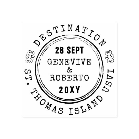 Airmailstijl bestemmingweddenschap paspoort rubberstempel (Afrduk)