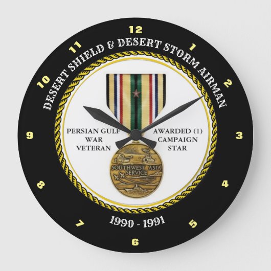 AIRMAN 1 STAR / DESERT SHIELD & STORM GROTE KLOK (Voorkant)