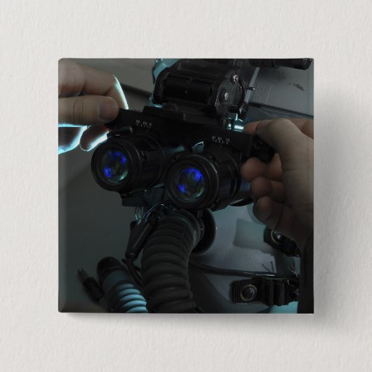 Airman past de eyespan aan vierkante button 5,1 cm (Voorkant)