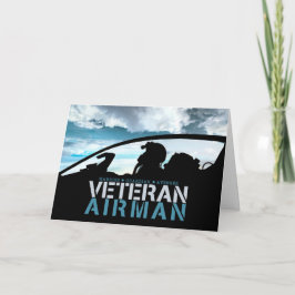 Airman Veterans Day Jet Fighter Pilot Feestdagen Kaart