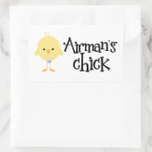 Airmans Chick Rechthoekige Sticker (Tas)