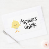 Airmans Chick Rechthoekige Sticker (Envelop)