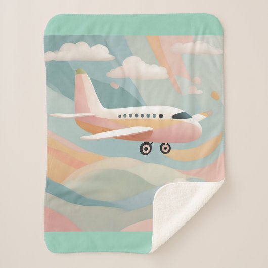 Airplane AI art  Sherpa Deken (Voorkant)