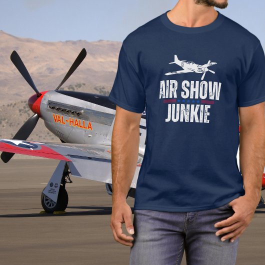 Airplane Air Show Junkie WWII Aviation T-shirt