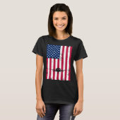 Airplane American Flag Pilot Jet Aviation T-shirt (Voorkant volledig)