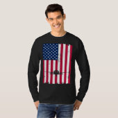Airplane American Flag Pilot Jet Aviation T-shirt (Voorkant volledig)