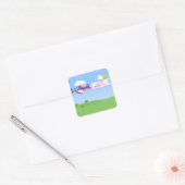 Airplane Banner Girl Birthday Party Stickers (Envelop)