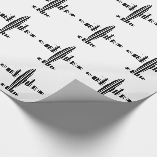 AIRPLANE BAR CODE Jetstream Barcode Patroonontwerp Cadeaupapier (Hoek)