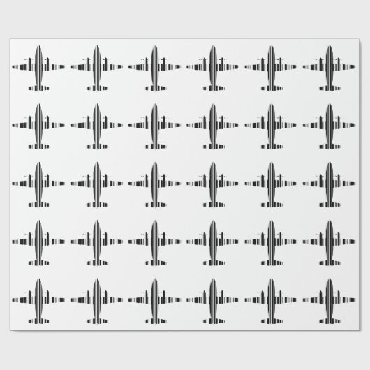 AIRPLANE BAR CODE Jetstream Barcode Patroonontwerp Cadeaupapier (Vlak)
