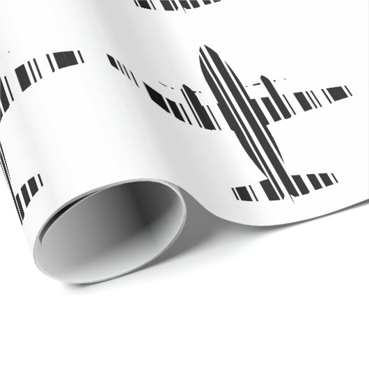 AIRPLANE BAR CODE Jetstream Barcode Patroonontwerp Cadeaupapier (Rol Hoek)