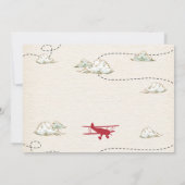 Airplane Birthday Photo Invitation Vintage Retro Kaart (Achterkant)