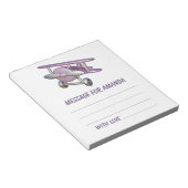 Airplane birthday time capsule message notitieblok (Schuin)