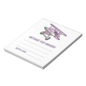 Airplane birthday time capsule message notitieblok (Linkerzijde)