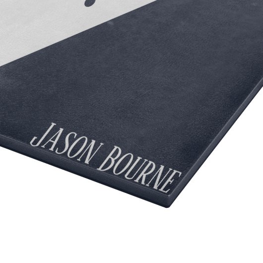 Airplane Blue and White Aviation Personalized  Snijplank (Hoek)