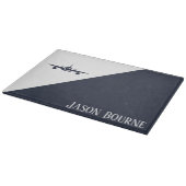 Airplane Blue and White Aviation Personalized  Snijplank (Hoek)